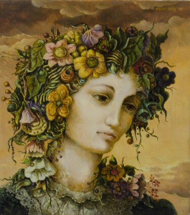 Woman Portrait with flowers