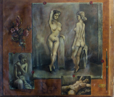 Three paintings of nudes