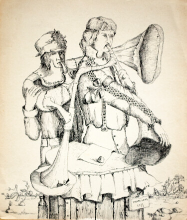 Two Musicians on brass